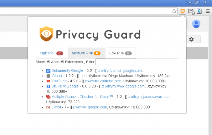 Privacy Guard for Chrome