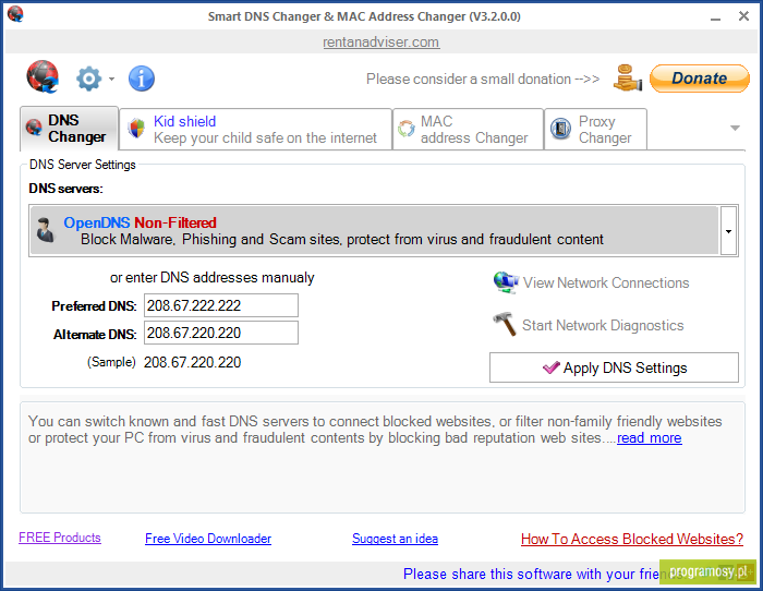 Smart DNS Changer & MAC Address Changer