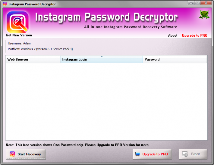 Instagram Password Decryptor