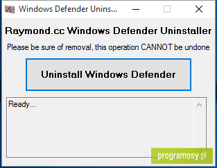 Windows Defender Uninstaller
