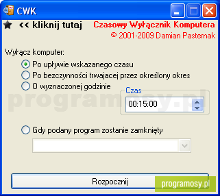 (CWK) Czasowy Wyłącznik Komputera