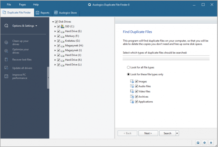 Auslogics Duplicate File Finder