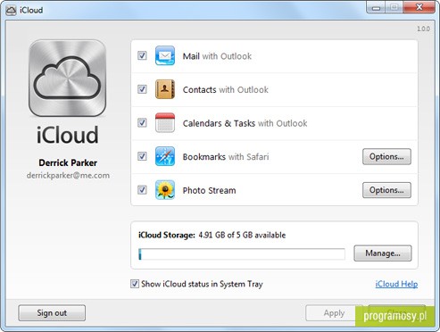 iCloud Control Panel