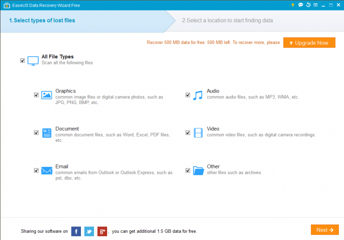 EASEUS Data Recovery Wizard Free Edition