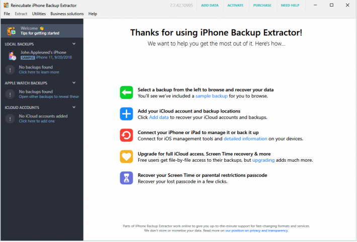 iPhone Backup Extractor