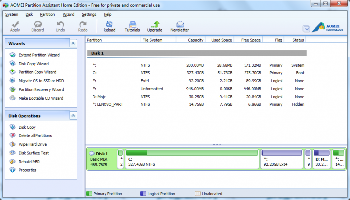 AOMEI Partition Assistant Standard