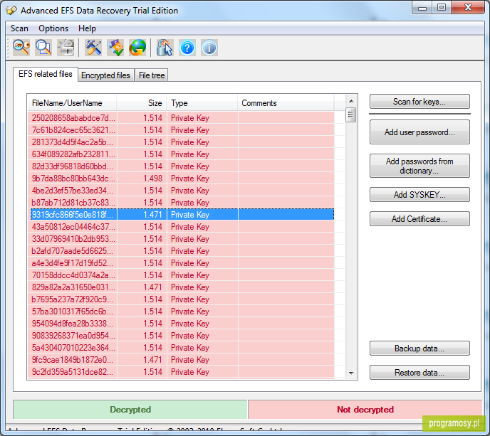 Advanced EFS Data Recovery