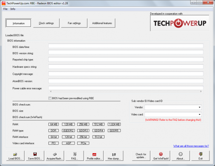 Radeon BIOS Editor (RBE)