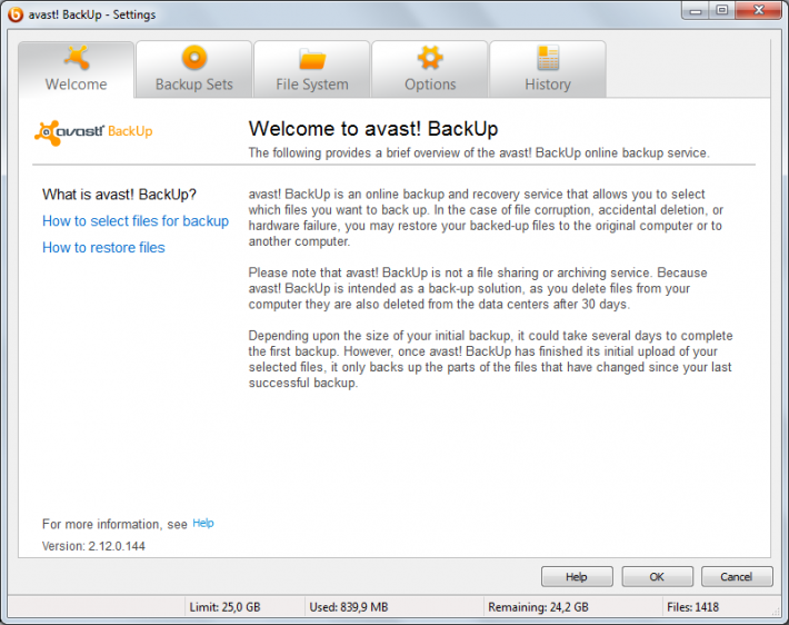 avast! BackUp