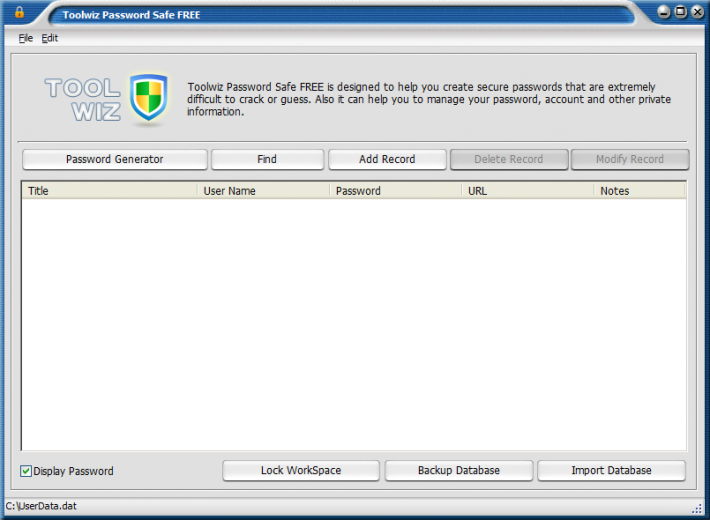 Toolwiz Password Safe