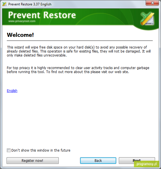 Prevent Restore