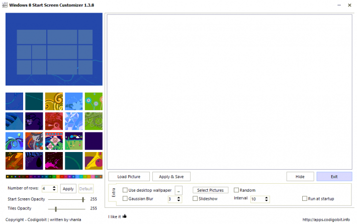 Windows 8 Start Screen Customizer