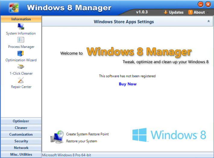 Windows 8 Manager