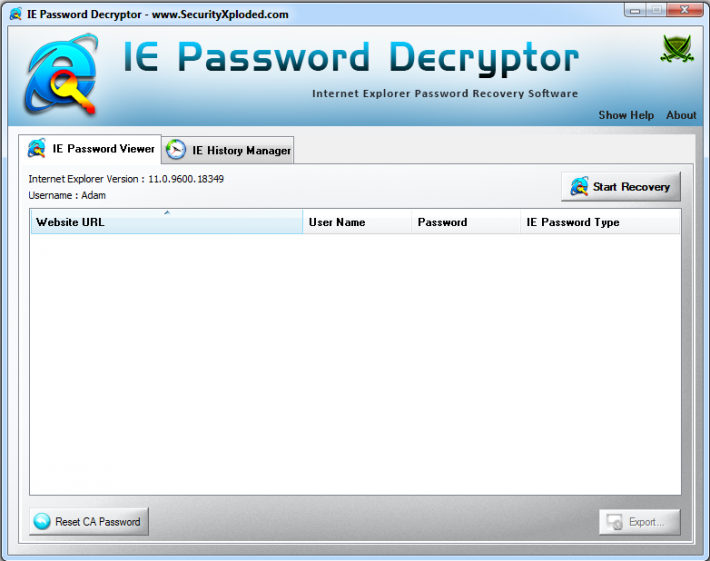 IE Password Decryptor