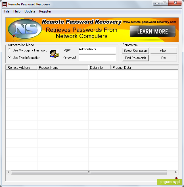 Remote Password Recovery