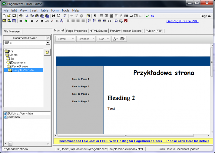 PageBreeze HTML Editor