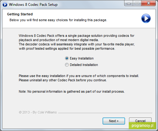 Windows 8 Codec Pack