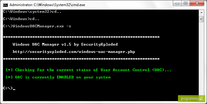 Windows UAC Manager