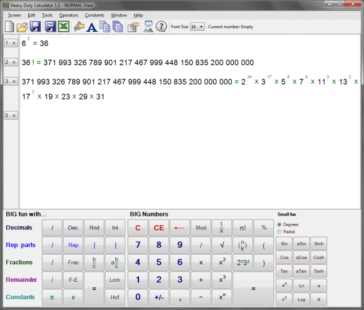 Heavy Duty Calculator