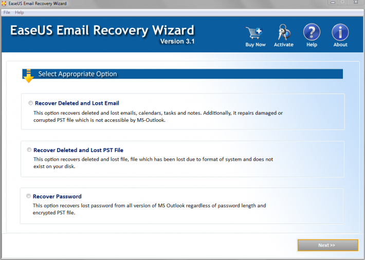 EaseUS Email Recovery Wizard