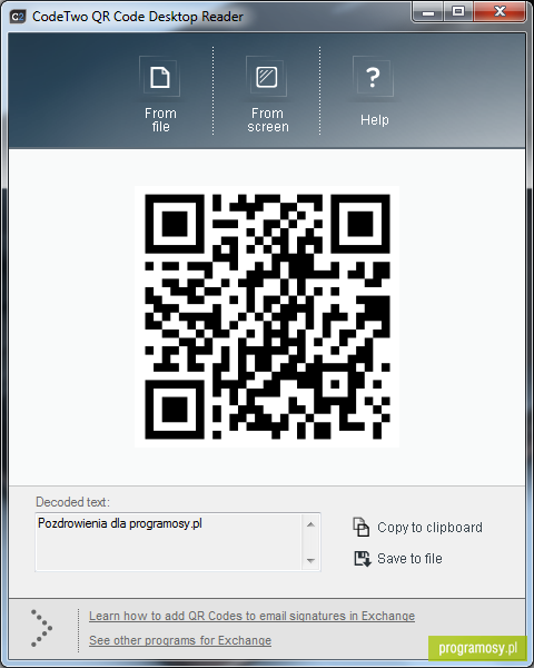 CodeTwo QR Code Desktop Reader