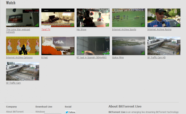 BitTorrent Live