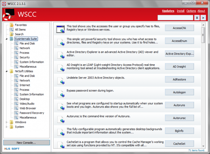 Windows System Control Center (WSCC)