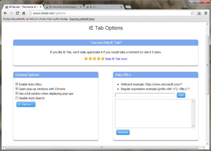 IE Tab for Chrome