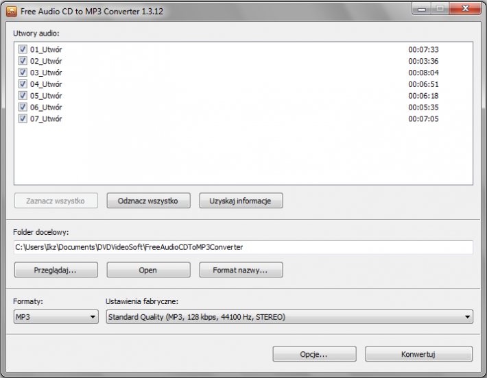 Free Audio CD to MP3 Converter