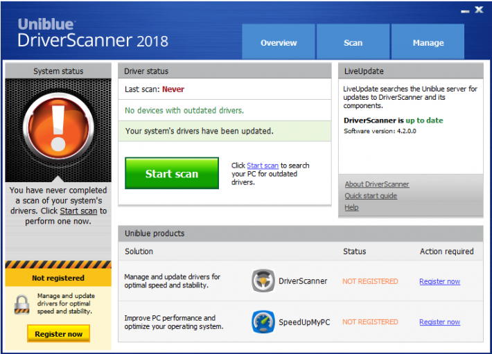 Uniblue DriverScanner