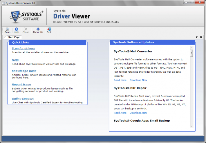 SysTools Driver Viewer