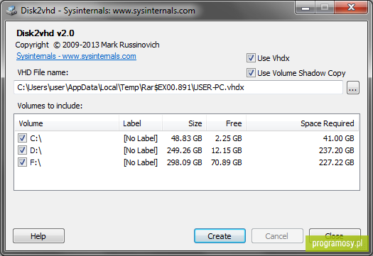 Disk2vhd