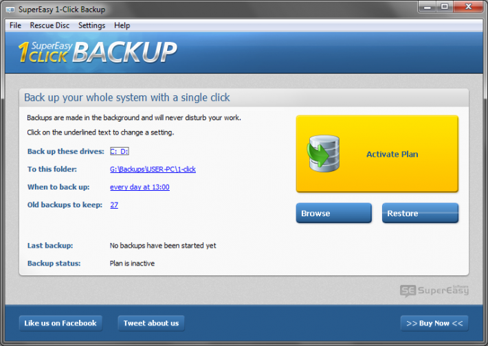 SuperEasy 1-Click Backup