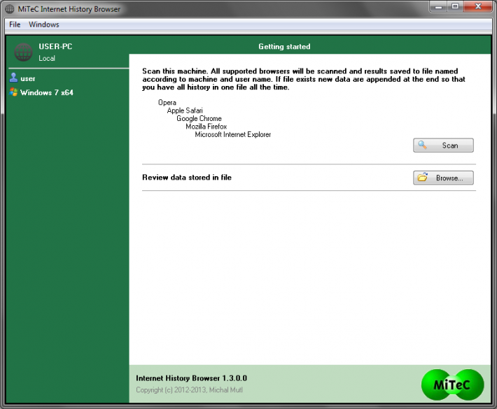 MiTeC Internet History Browser