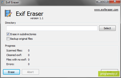 Free EXIF Eraser