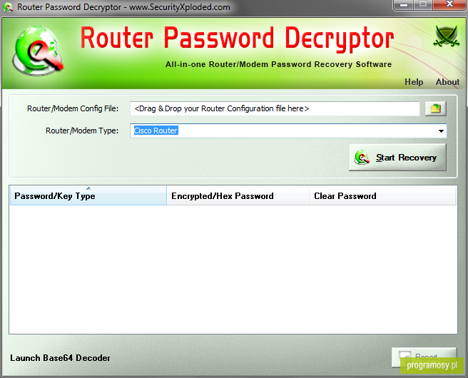 Router Password Decryptor