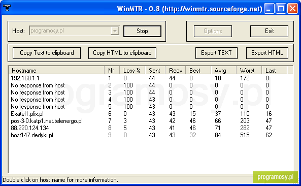 WinMTR