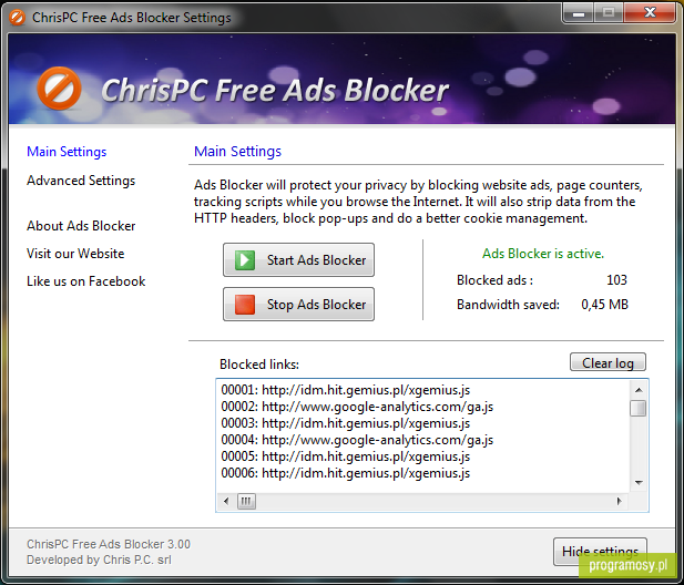 ChrisPC Free Ads Blocker