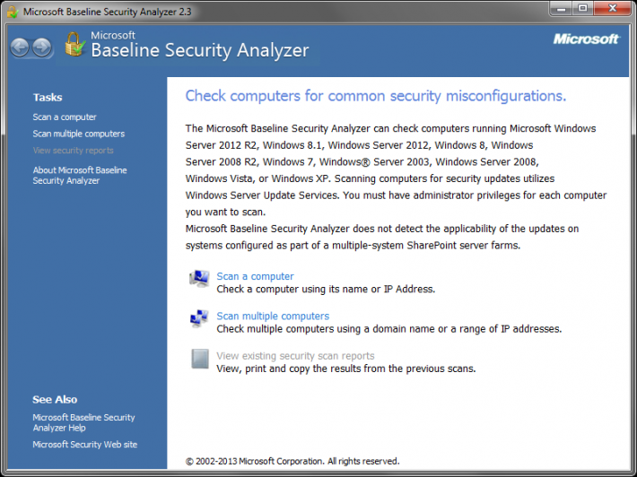 Microsoft Baseline Security Analyzer