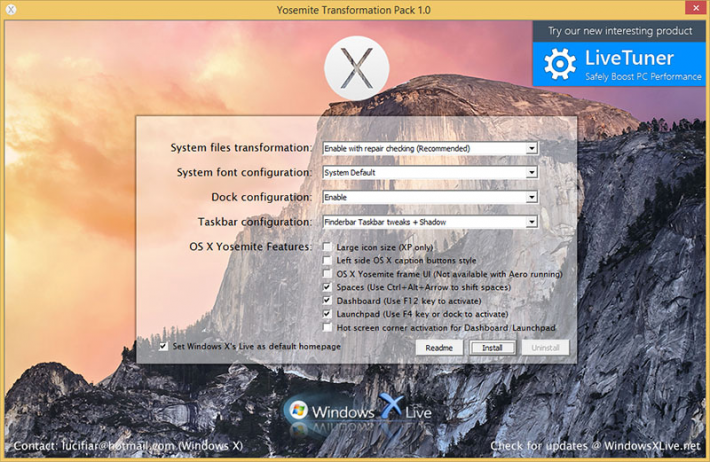 Yosemite Transformation Pack