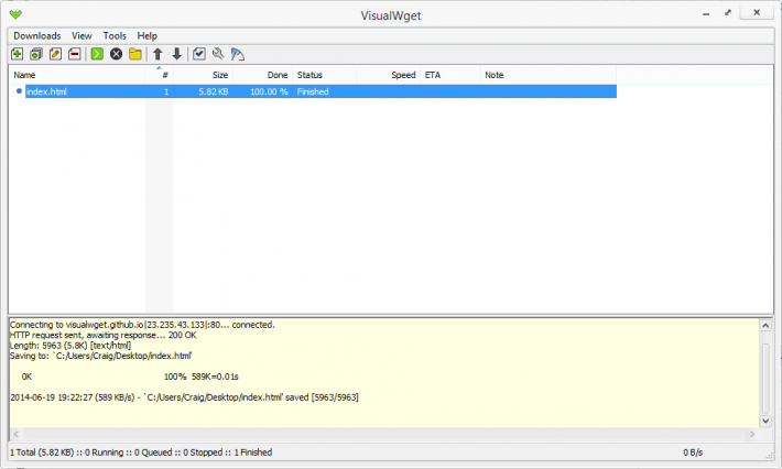 VisualWget