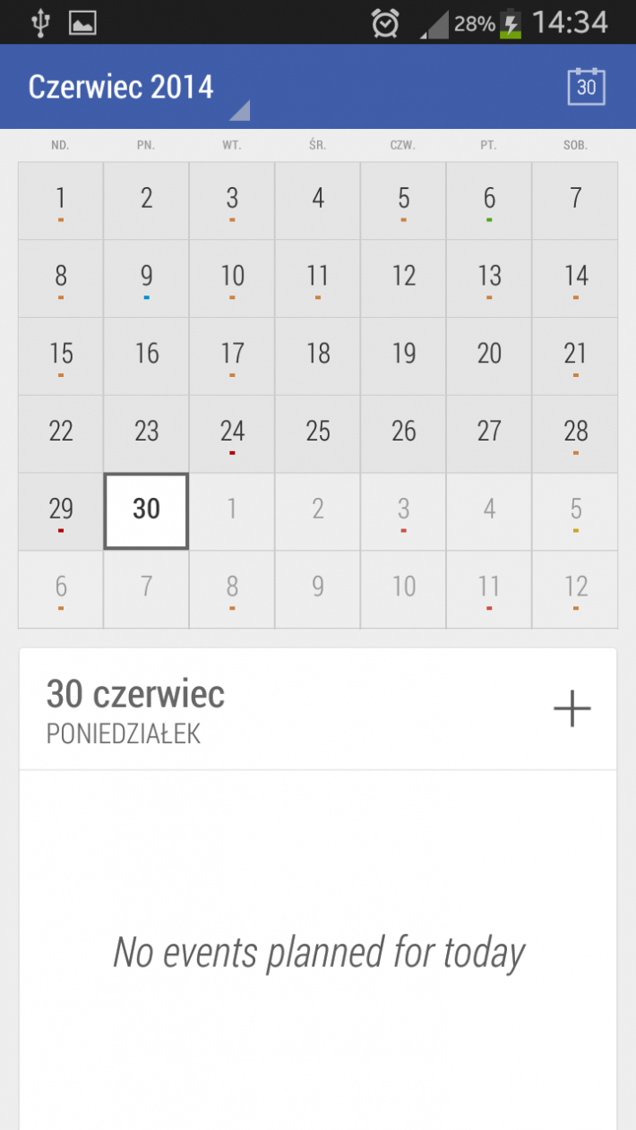 Today Calendar