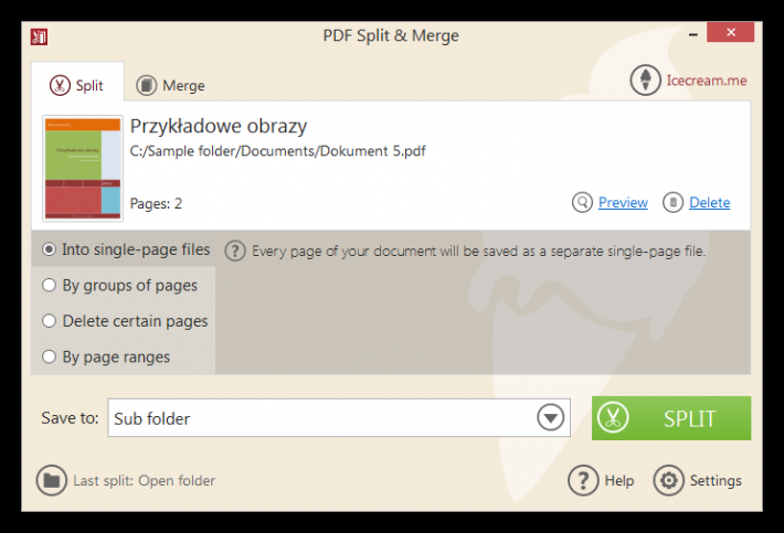 Icecream PDF Split&Merge