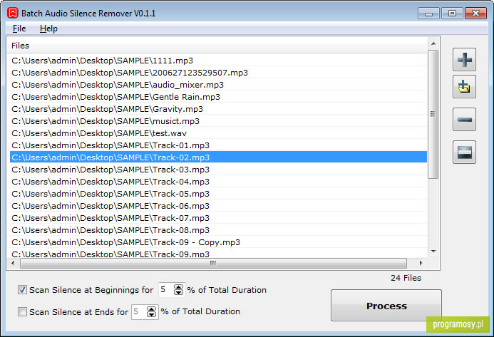 Batch Audio Silence Remover