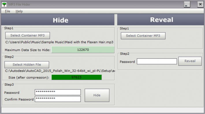 MP3 File Hider