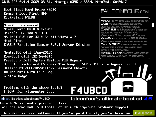 F4UBCD - FalconFour's Ultimate Boot CD