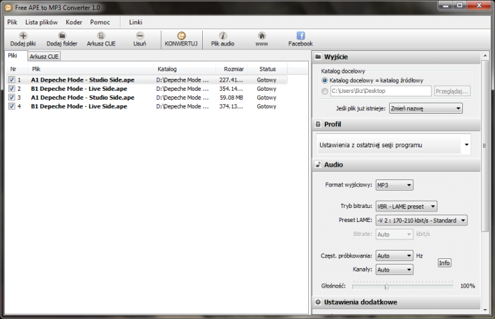 Free APE to MP3 Converter Portable