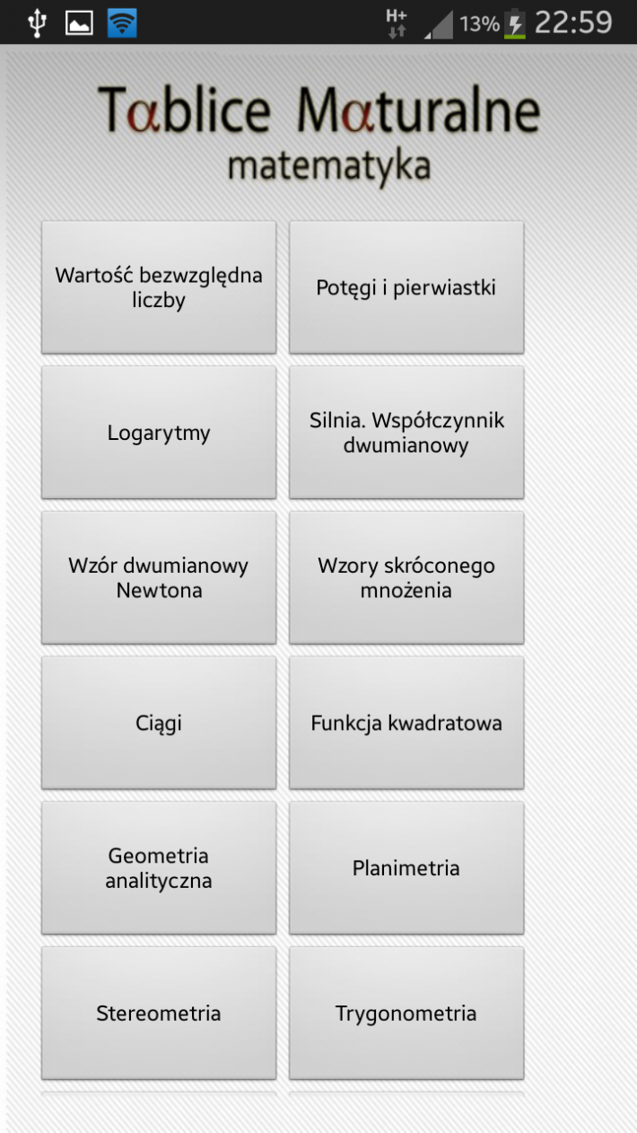 Tablice Maturalne - Matematyka