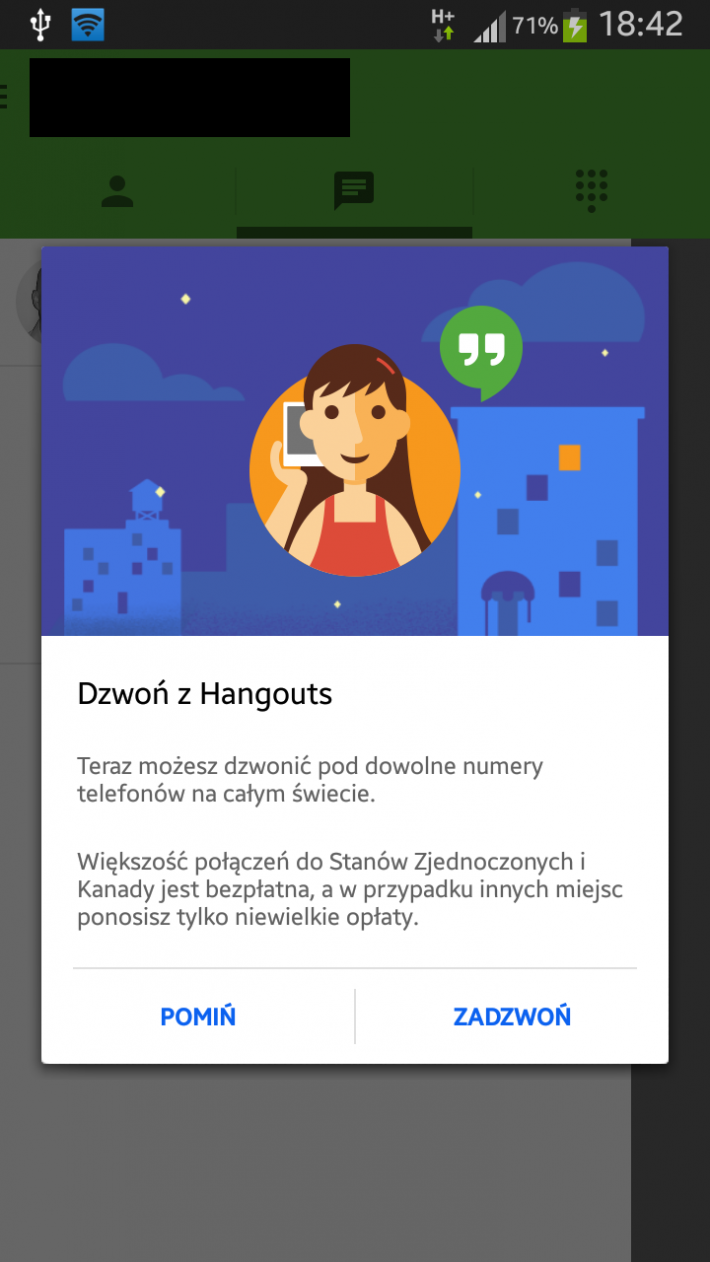 Telefon Hangouts