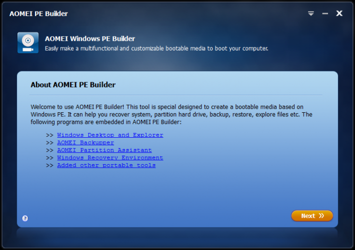 AOMEI PE Builder